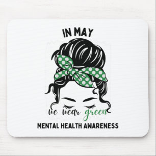 Mousepad Podemos Vestir Awarenes da Saúde Mental do Bun Ver