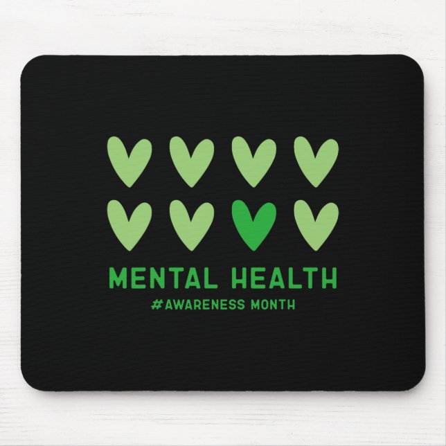 Mousepad Podemos Vestir Mês Verde de Consciência Mental (Frente)