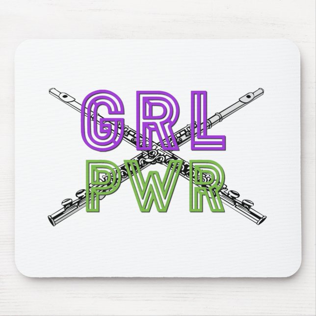 Mousepad (Poder da menina) GRL PWR - flauta (Frente)