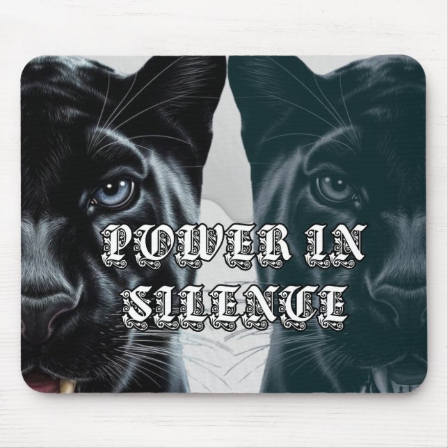 Mousepad Poder da Onça Preta no Silêncio (Frente)