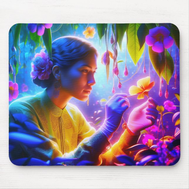 Mousepad Poder Feminino no Local de Trabalho em um Mouse Pa (Frente)
