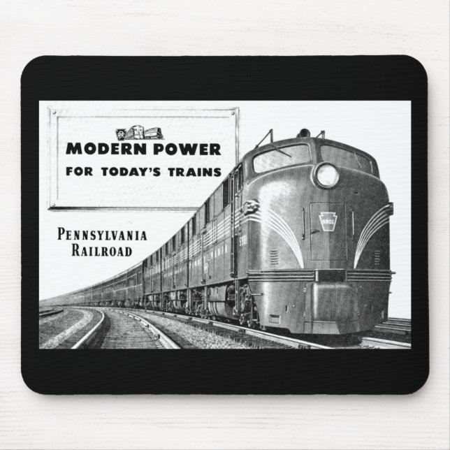Mousepad Poder moderno do trem da estrada de ferro de (Frente)