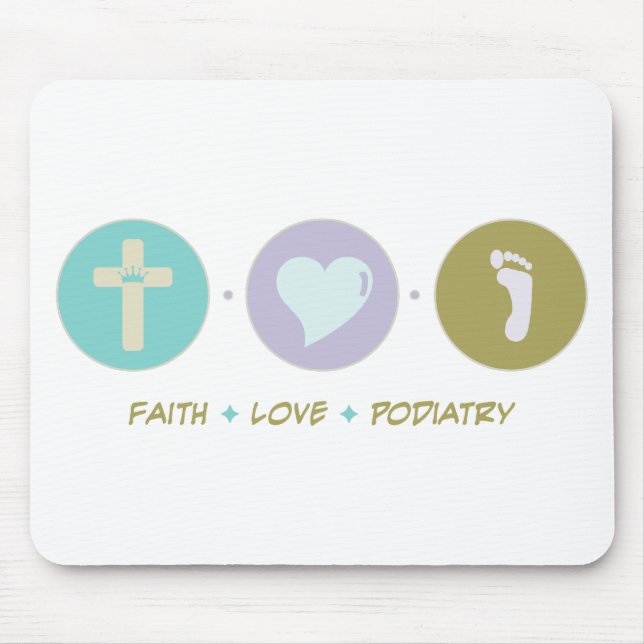 Mousepad Podiatry do amor da fé (Frente)