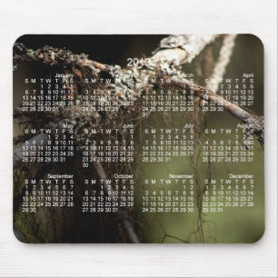Mousepad Poeira de papel da floresta; Calendário 2013