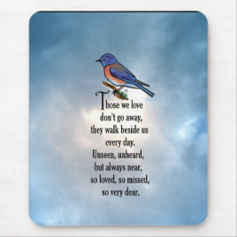 Mousepad Poema "assim amado" do Bluebird