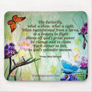 Mousepad Poema da borboleta 5x7 w, PraiseExpressions.Com