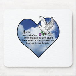 Mousepad Poema do coração do pássaro