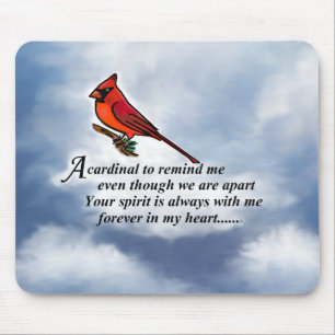 Mousepad Poema memorável cardinal
