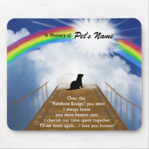 Mousepad Poema memorável da ponte do arco-íris para