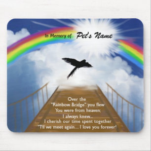 Mousepad Poema memorável da ponte do arco-íris para