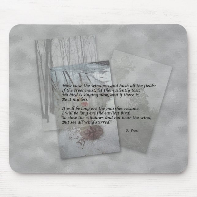 Mousepad Poesia de Robert Frost (Frente)