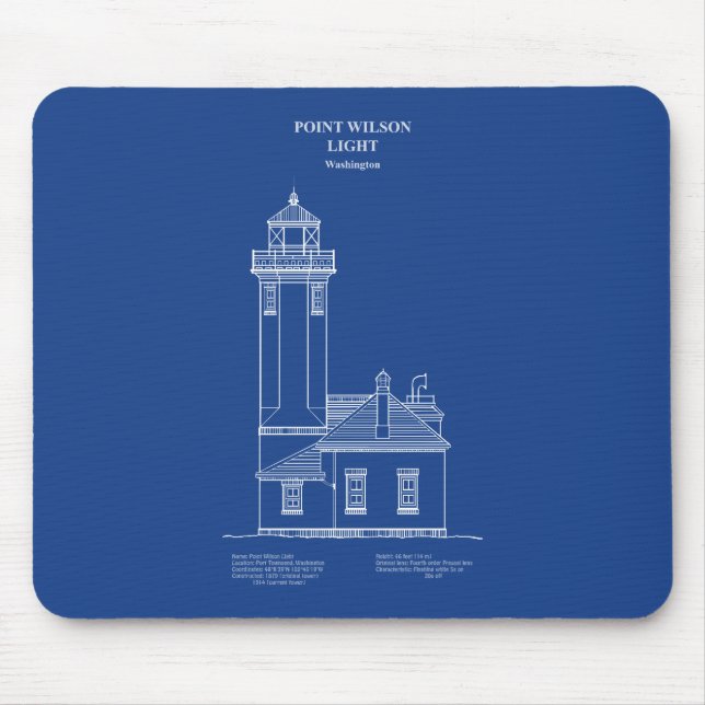 Mousepad Point Wilson Lighthouse - Washington - AD (Frente)