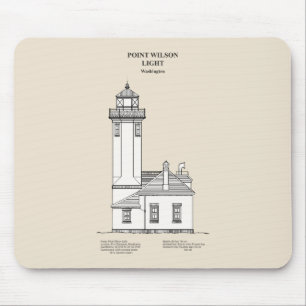 Mousepad Point Wilson Lighthouse - Washington - SBD