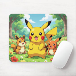Mousepad Pokémon und seine Treue Freunde