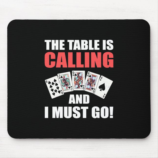 Mousepad Poker, A Mesa Está Ligando (Frente)
