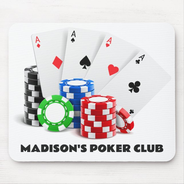 Mousepad Poker de Texto Personalizado / Casino (Frente)