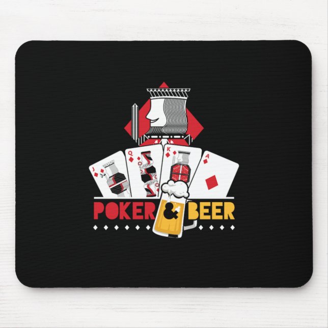 Mousepad Poker E Beer King Azulejos Jogador De Poker Casino (Frente)