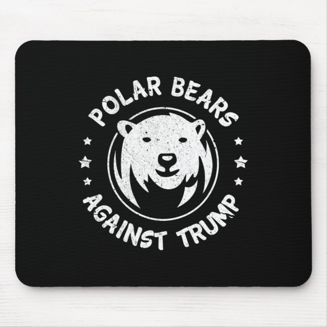 Mousepad Polar Bears Against Trump Shirt I Save Polar Bear  (Frente)