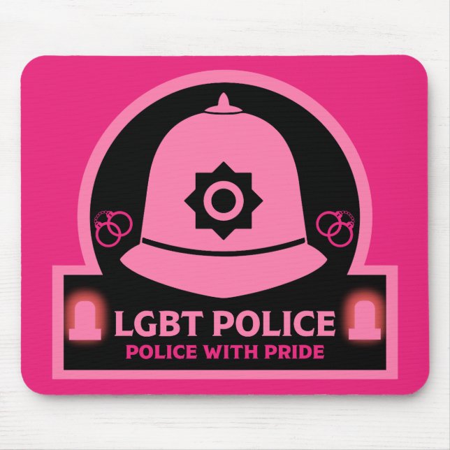 Mousepad Polícia de Orgulho gay LGBT+ (Frente)