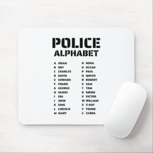 Mousepad Polícia do Alfabeto Fonético
