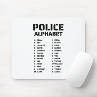 Mousepad Polícia do Alfabeto Fonético