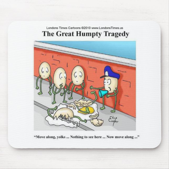 Mousepad Policial Humpty Dumpty Investigando Presentes Engr (Frente)