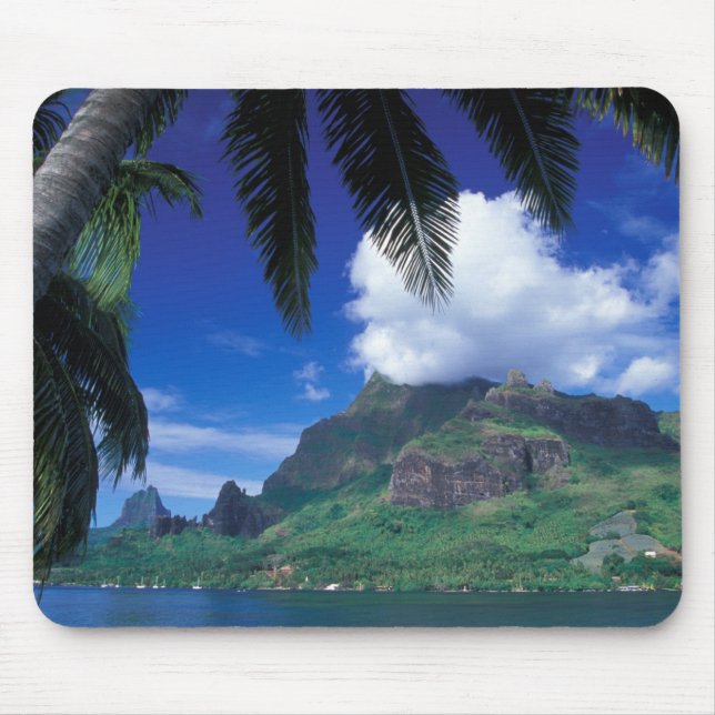 Mousepad Polinésia Francesa, Moorea. Baía de Cooks. Verde (Frente)
