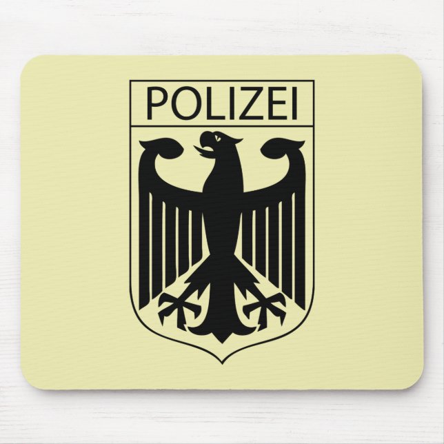 Mousepad POLIZEI - Presentes de Símbolo Policial Alemão (Frente)