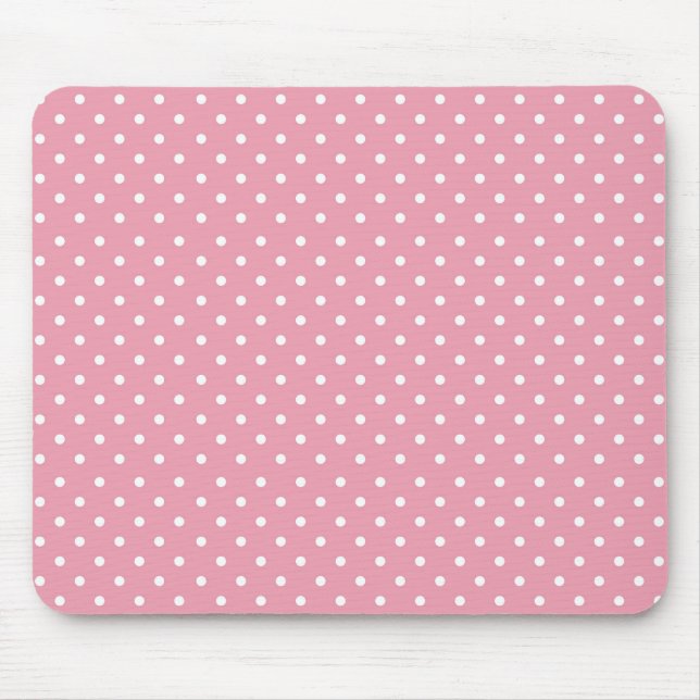 Mousepad Polka Dots on Pink (Frente)