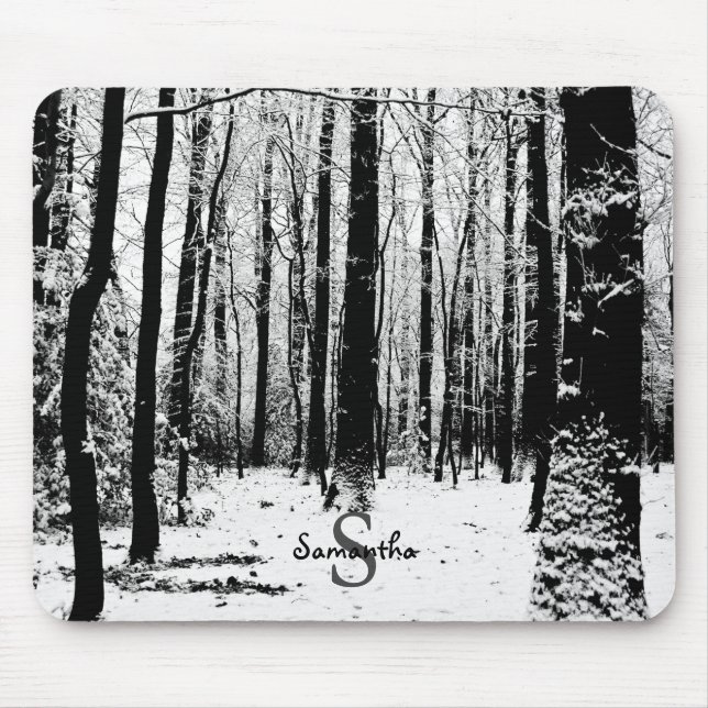 Mousepad Pollok Park Árvores no rato de inverno (Frente)