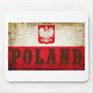 Mousepad Polônia Flag Grunge