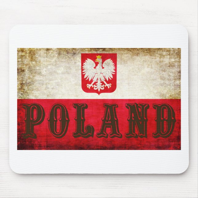 Mousepad Polônia Flag Grunge (Frente)