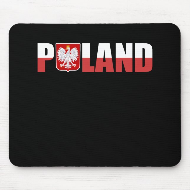 Mousepad Polônia Polska Flag Polonês Souvenir Gift Love (Frente)