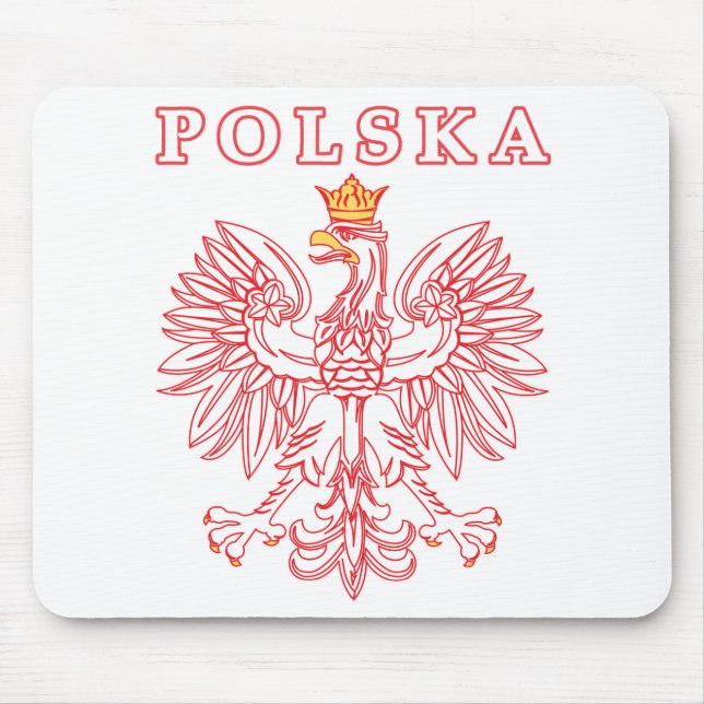 Mousepad Polska Com Águia Polonesa Vermelha (Frente)