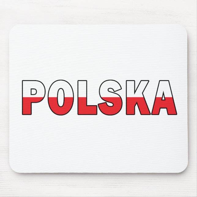 Mousepad Polska in Polonês Flag Colors (Frente)
