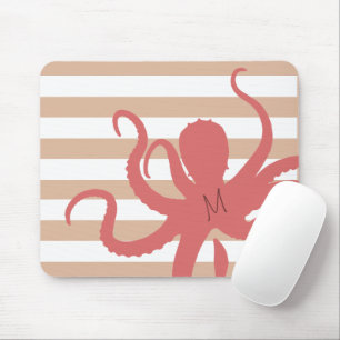 Mousepad Polvo vermelho moderno praia areia branca listrada