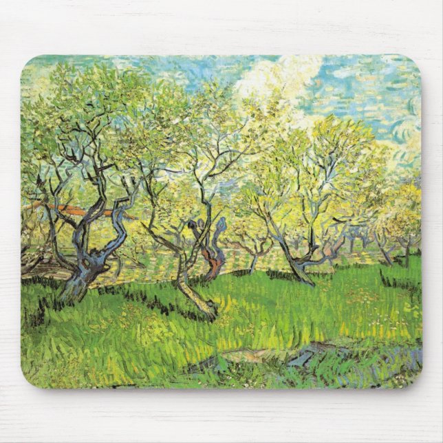 Mousepad Pomar em Blossom por Vincent van Gogh (Frente)