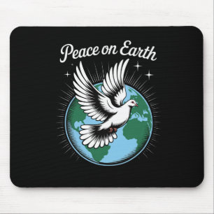 Mousepad Pomba da Paz na Terra e Fé no Globo Natal Espiritu