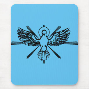 Mousepad Pomba do Espírito Santo Confirmação Religiosa e Pa