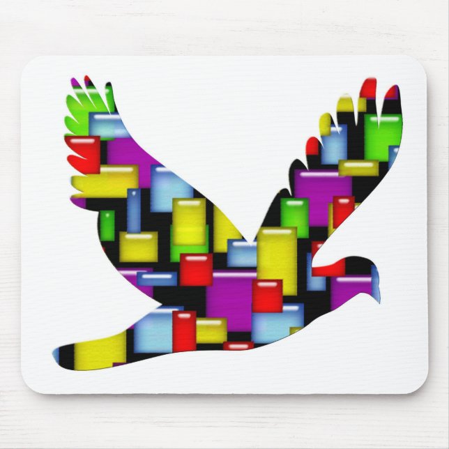 Mousepad pomba mosaica (Frente)