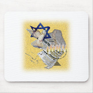 Mousepad Pomba Tallit Menorah com fundo