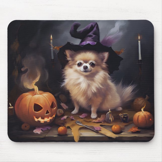 Mousepad Pomerânia Pumpkins Halloween Ascariado (Frente)