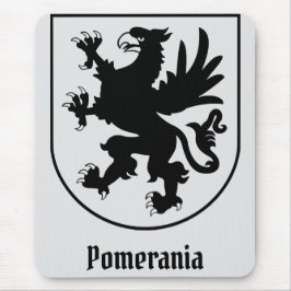 Mousepad Pomeranian Coat of Arms Black and White Heraldic