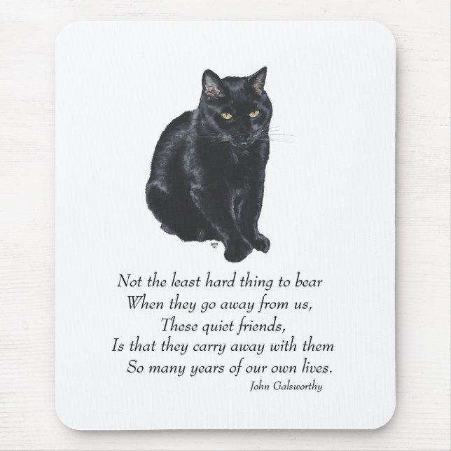 Mousepad Ponte Arco-íris de Gato Preto (Frente)