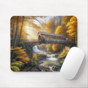 Mousepad Ponte coberta de madeira quaint