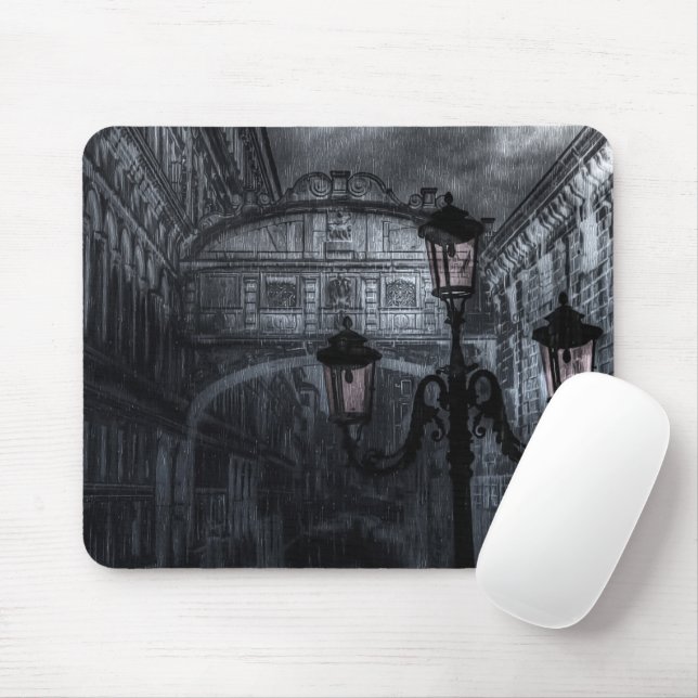 Mousepad Ponte das Orelhas de Veneza Escura à Noite (Com mouse)