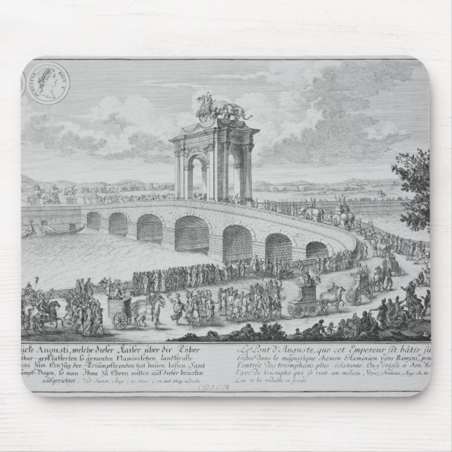 Mousepad Ponte de Augustus sobre através de Flaminia, perto (Frente)