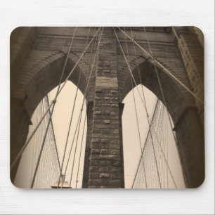Mousepad Ponte de Brooklyn do Sepia do vintage
