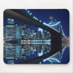 Mousepad Ponte de Brooklyn na noite, Nova Iorque