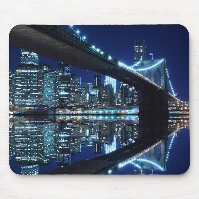Mousepad Ponte de Brooklyn na noite, Nova Iorque (Frente)